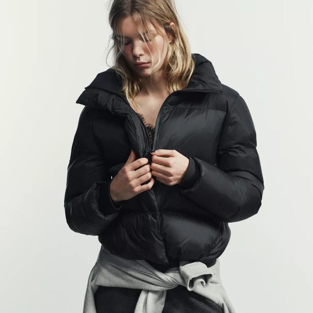 ZARA WATER REPELLENT WINDPROOF HOODED DOWN - Picture 2 of 13